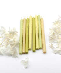 Свечи натуральный воск "весенний микс" 8шт.