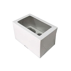 Коробка на 2 капкейка белая