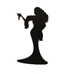 Топпер "Девушка с бокалом, волосы распущены", 36001138-ч 7,5*13