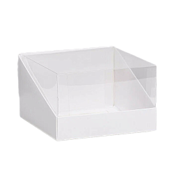 коробка для бенто-торта 13,1 см*13,1 см*8,5 см белая